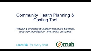 Community Health Planning and Costing Tool