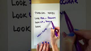 Vale a pena olhar esse vídeo. "Phrasal verbs" com o verbo "look".