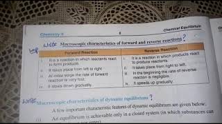 chemistry 10th  macroscopic characteristics of forward reverse reactions and dynamic equilibrium