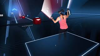 beatsaber gameplay OBS MRC from Oculus Quest, second day of testing ...improvements