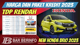 Simulasi Kredit New Honda Brio 2023 | Paket ADDB TDP Rendah