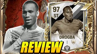 BEST ST IN FC MOBILE 24! 97 CENTURIONS DROGBA PLAYER REVIEW! 97 DROGBA REVIEW! 97 CENTURIONS DROGBA!