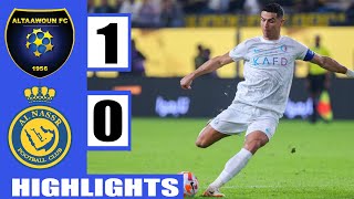 Cristiano Ronaldo missed penalty | Al Taawoun vs Al Nassr 1-0 | All Goals & Highlights