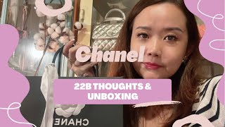 Chanel 22B handbags & unboxing caviar cardholder, comparison vs lambskin cardholder, what fits ⭐️