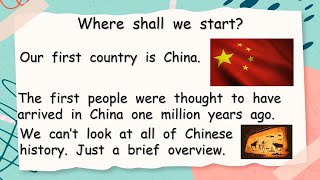 A brief history of China.