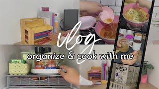 Organize home office & cooking with me Halal Samyang Kimchi Ramen | simple things make you happy 🍜