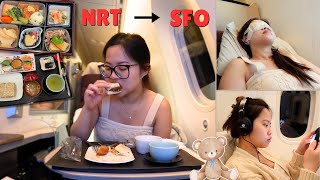 FLY with me in BUSINESS class ✈️📍 | NRT - SFO | Japan Air Business Class