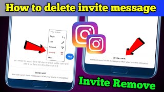 how to unsend invite message on instagram | instagram invite message delete | invite sent delete