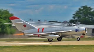 MiG 17 Departure from EAA AirVenture 2023 | Mikoyan Gurevich MiG 17 (N217SH)