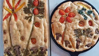 VEGETABLE & HERB FOCACCIA BREAD 🍞 😋