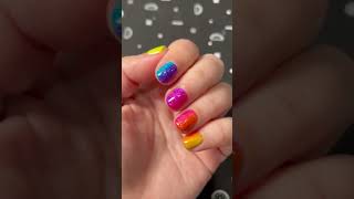 Neon Holographic Jelly Nail Polish Lazy Gradient! #nails #summernails #summervibes #holotaco