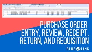 Purchase Order Entry, Receipt, Return and Requisition [DEMO]