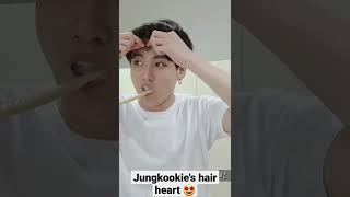 Jungkookie's Hair Heart ❤️ | #shorts #bts #army #jungkook