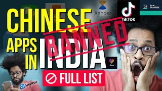 Chinese apps banned by Indian govt. | TikTok, Cam Scanner,  Shareit, UC Browser, Xender, Full List