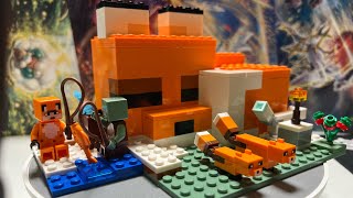 LEGO Minecraft Fox Lodge 21178 on display