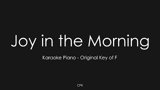 Tauren Wells - Joy in the Morning | Piano Karaoke [Original Key of F]