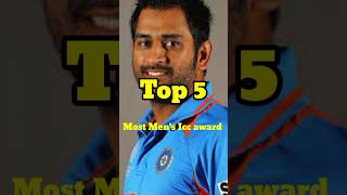 Top 5 ICC Men's Award winner l #shorts #icc #cricket