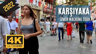 Karşıyaka Çarşı (Bazaar) Walking Tour | İzmir Turkey | 4K UHD 60fps | Turkey Travel Summer 2022