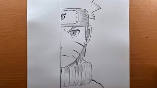 como desenhar Naruto Uzumaki passo a passo | desenho de naruto fácil | Como desenhar anime  de lápis