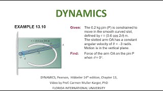 DYNAMICS, Example 13.6.10 EoM Cylindrical Components