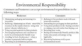 GCSE 3.2 4 Environmental Considerations