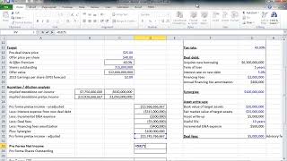 Financial Modeling Quick Lessons: Accretion / Dilution Model (Part 2) [UPDATED]