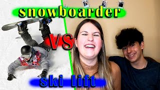 Snowboarder VS ski lift