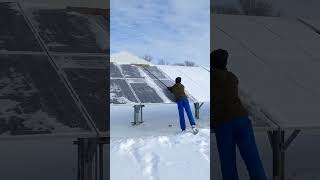 Power of Mono perc Solar Panels in Snow 🔥🔥#solar #solarenergy #snow #snowfall #snowday #mountains