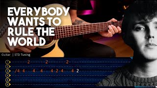 Everybody Wants To Rule The World - Tears For Fears Guitar TAB + CHORDS |  Cover Christianvib