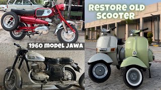 Bajaj Chatek and priya scooter restoration || 1960 model jawa top speed 200??