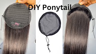 DIY Drawstring Ponytail On A Sewing Machine | FT TRINA HAIR |