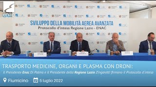 Firmato Protocollo ENAC - Regione Lazio per promuovere la Mobilità Aerea Avanzata