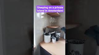 Sleeping on a private island in Amsterdam | FULL TOUR and accessible only by boat