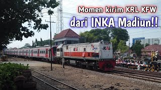 KIRIM KRL KFW | Momen Pengiriman KRL KFW dari INKA Madiun