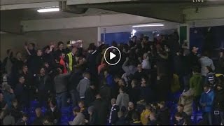 Leeds Fans Banging On The Sky Tv Window At HalfTime Vs Birmingham!