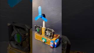 1 item made on cardboard DC motor 2 cooling fan