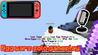 Pro Switch Player Solo Egg Wars Gameplay cubecraft bedrock + commentary