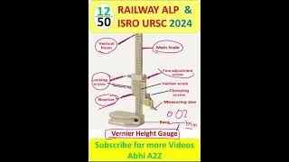 #12 🔥Vernier Height Gauge and its parts🔥 || @Abhi_A2Z #rrbalp #fittertrade #alpclass #education