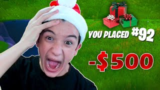 Every death i donate to a CHRISTMAS CHARITY! (fortnite)