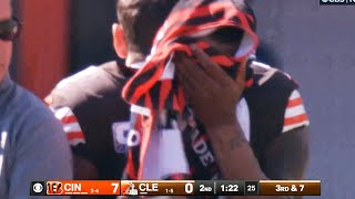 Deshaun Watson Injury crying as he's carted off the field | Bengals vs Browns 2024 NFL Highlights