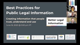 Best Practices for Public Legal Information (Recorded Webinar)