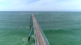 wharf passerelle, vue avec drone