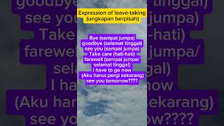 Expression of leave-taking (ungkapan berpisah)#bahasainggris