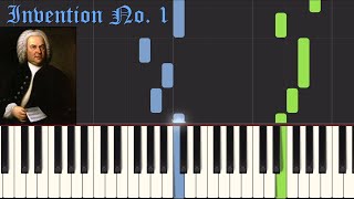 Invention No. 1 in C Major, BWV 772 | Piano Tutorial | Full Speed with Real Sound | Bach