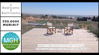 SOLD - MGH1817 -  Country Modern Villa near La Tercia, Video of house, land and guest apartment.