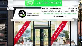 Location LOCAL COMMERCIAL Neuf de 170 m² - TOUTES ACTIVITES, Quartier GAUTHIER à Casablanca