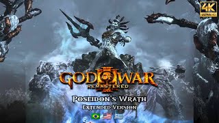 Poseidon's Wrath [Extended] | Lyrics ENG & PT - BR | God of War III - Soundtrack | 4K 60FPS