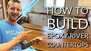 Easy! How To Build Epoxy River Countertops On A Budget!