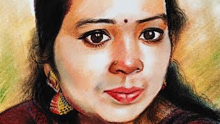 Pastel Portrait Tutorial||Dry Pastel Colour drawing||