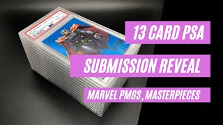 13 Card PSA Submission Reveal (Marvel PMG, Masterpieces) | Sports Cards Investing and Collecting |